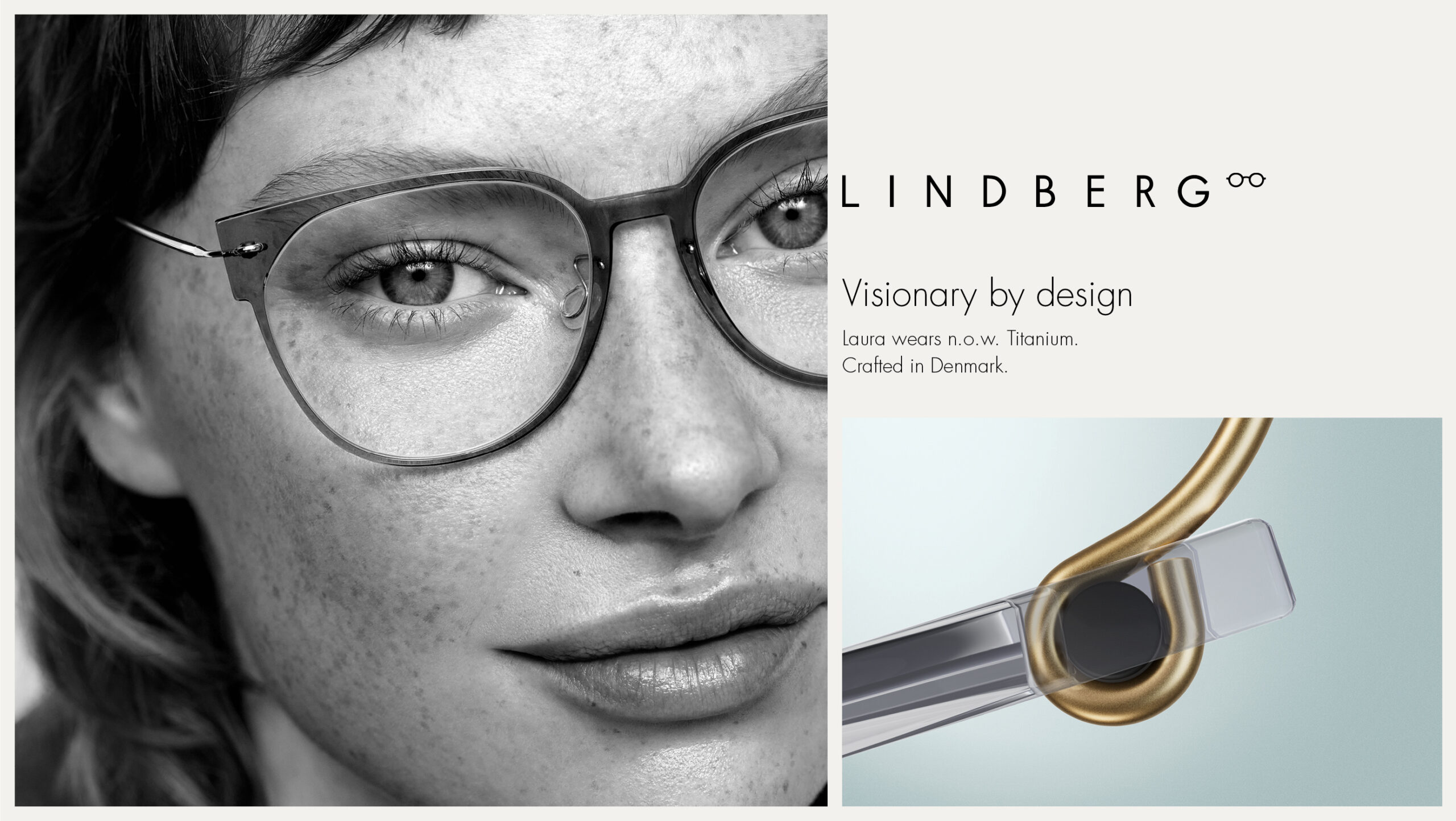 Werbemotiv von LINDBERG-Brillen in Duisburg